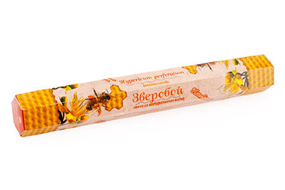 Свеча из вощины со Зверобоем Свеча из вощины с цветами Зверобоя, катаная вручную!Время горения около 5 ч. Здоровье, изгнание злых сил